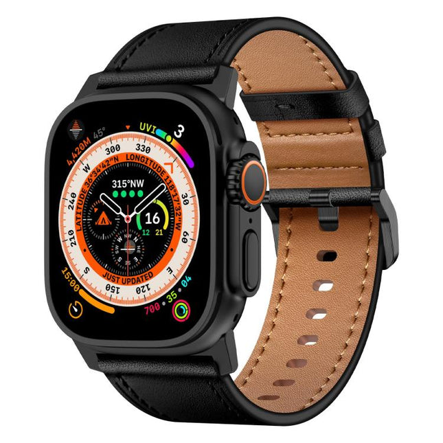 Kalebol Genuine Leather Watch Band, For Apple Watch 46mm / 49mm / 45mm / 44mm - DealBuddy