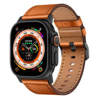 For Apple Watch 46mm / 49mm / 45mm / 44mm / Black Brown