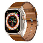 For Apple Watch 46mm / 49mm / 45mm / 44mm / Titanium Red Brown