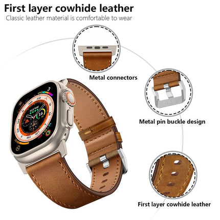 Kalebol Genuine Leather Watch Band, For Apple Watch 46mm / 49mm / 45mm / 44mm - DealBuddy