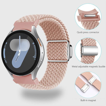 Kalebol Button Braided Loop Magnetic Buckle Watch Band, For Samsung Galaxy Watch 5 Pro / 6 / 7 - DealBuddy