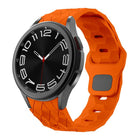 Kalebol Football Pattern Reverse Buckle Silicone Strap, For Samsung Galaxy Watch 4 / 5 / 6 - DealBuddy