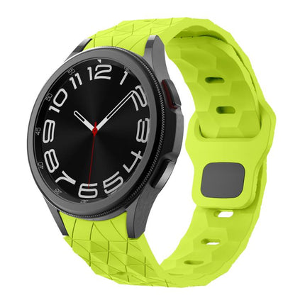 Kalebol Football Pattern Reverse Buckle Silicone Strap, For Samsung Galaxy Watch 4 / 5 / 6 - DealBuddy