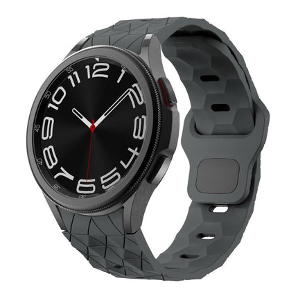 Kalebol Football Pattern Reverse Buckle Silicone Strap, For Samsung Galaxy Watch 4 / 5 / 6 - DealBuddy