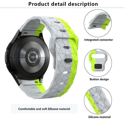 Kalebol Football Pattern Reverse Buckle Silicone Strap, For Samsung Galaxy Watch 4 / 5 / 6 - DealBuddy