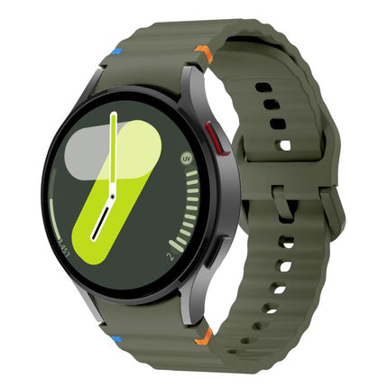 Kalebol Wave Stitching Silicone Watch Band, For Samsung Galaxy Watch 7  / 6 / 5 / 4 - DealBuddy
