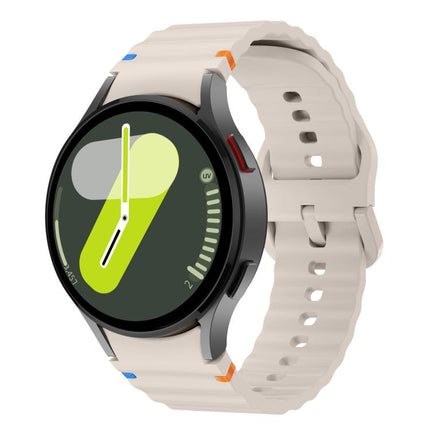 Kalebol Wave Stitching Silicone Watch Band, For Samsung Galaxy Watch 7  / 6 / 5 / 4 - DealBuddy