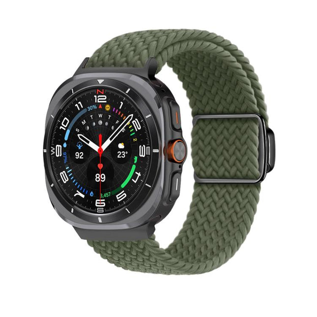 Kalebol Braided Loop Magnetic Black Buckle Watch Band