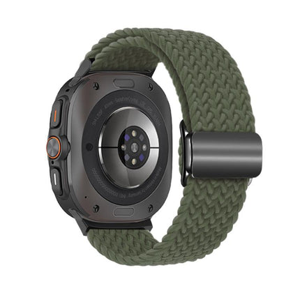 Kalebol Braided Loop Magnetic Black Buckle Watch Band