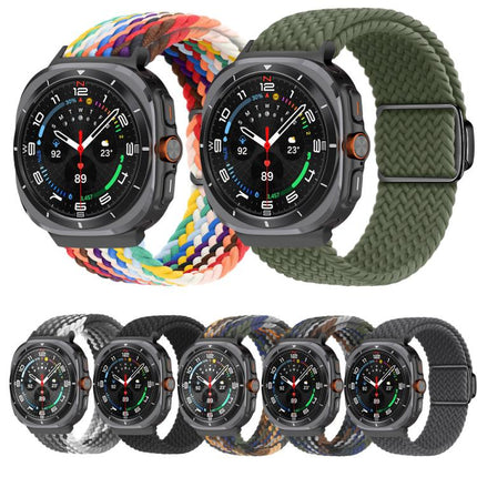 Kalebol Braided Loop Magnetic Black Buckle Watch Band