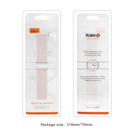 Kalebol Braided Loop Magnetic Black Buckle Watch Band