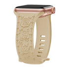 Kalebol 8-shaped Buckle Rose Embossed Silicone Watch Band