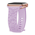 Kalebol 8-shaped Buckle Rose Embossed Silicone Watch Band
