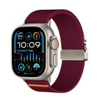 For Apple Watch 46mm / 49mm / 45mm / 44mm / Wine Red