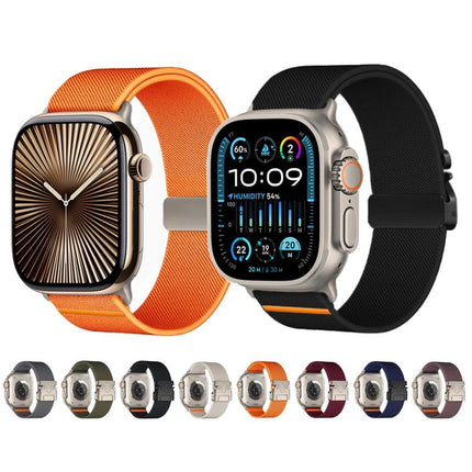 Kalebol Parachute Buckle Elastic Nylon Watch Band, For Apple Watch 46mm / 49mm / 45mm / 44mm, For Apple Watch 42mm / 41mm / 40mm / 38mm - DealBuddy