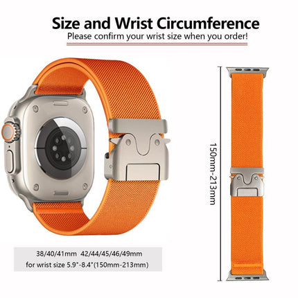 Kalebol Parachute Buckle Elastic Nylon Watch Band, For Apple Watch 46mm / 49mm / 45mm / 44mm, For Apple Watch 42mm / 41mm / 40mm / 38mm - DealBuddy