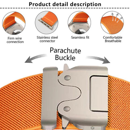 Kalebol Parachute Buckle Elastic Nylon Watch Band, For Apple Watch 46mm / 49mm / 45mm / 44mm, For Apple Watch 42mm / 41mm / 40mm / 38mm - DealBuddy