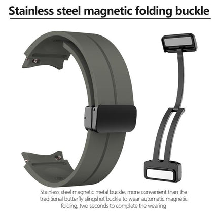 Kalebol Concave Folding Magnetic Buckle Silicone Strap, For Samsung Galaxy Watch7 / 6 / 5 - DealBuddy