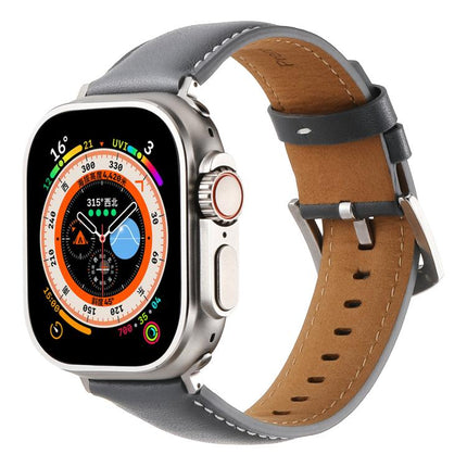 Kalebol Plain Genuine Leather Watch Band, For Apple Watch 46mm / 49mm / 45mm / 44mm, For Apple Watch 42mm / 41mm / 40mm / 38mm - DealBuddy