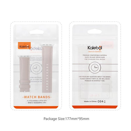 Kalebol Plain Genuine Leather Watch Band