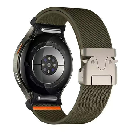 Press Button Connector Parachute Buckle Elastic Nylon Watch Band, For Samsung Galaxy Watch 7 / 6 / 5 / 4 - DealBuddy