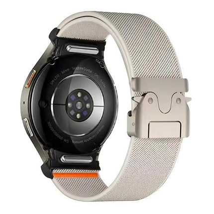 Press Button Connector Parachute Buckle Elastic Nylon Watch Band, For Samsung Galaxy Watch 7 / 6 / 5 / 4 - DealBuddy