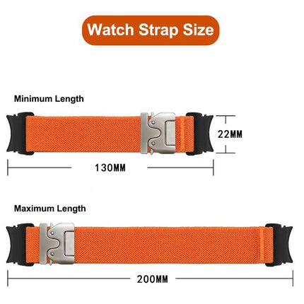 Press Button Connector Parachute Buckle Elastic Nylon Watch Band, For Samsung Galaxy Watch 7 / 6 / 5 / 4 - DealBuddy