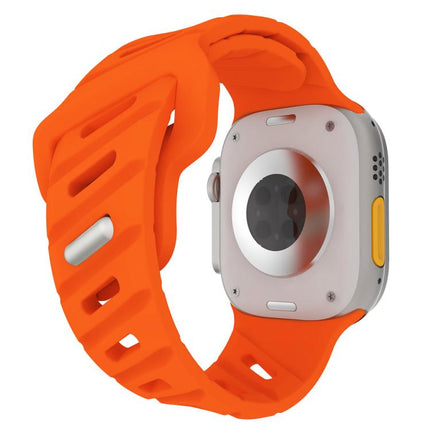 Slanted Hole Silicone Watch Band, For Apple Watch 46mm / 49mm / 45mm / 44mm, For Apple Watch 42mm / 41mm / 40mm / 38mm - DealBuddy