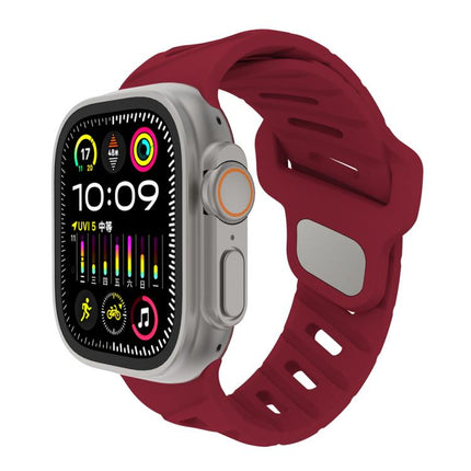 Slanted Hole Silicone Watch Band, For Apple Watch 46mm / 49mm / 45mm / 44mm, For Apple Watch 42mm / 41mm / 40mm / 38mm - DealBuddy