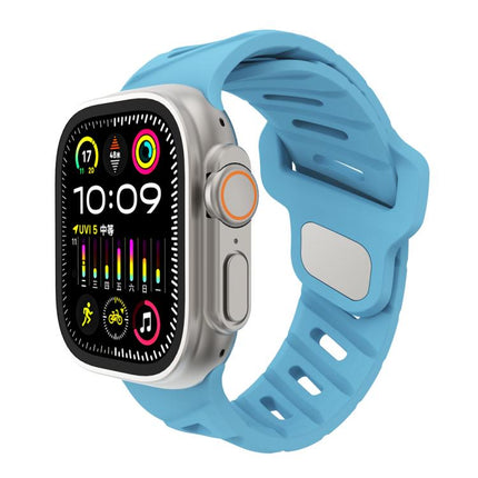 Slanted Hole Silicone Watch Band, For Apple Watch 46mm / 49mm / 45mm / 44mm, For Apple Watch 42mm / 41mm / 40mm / 38mm - DealBuddy