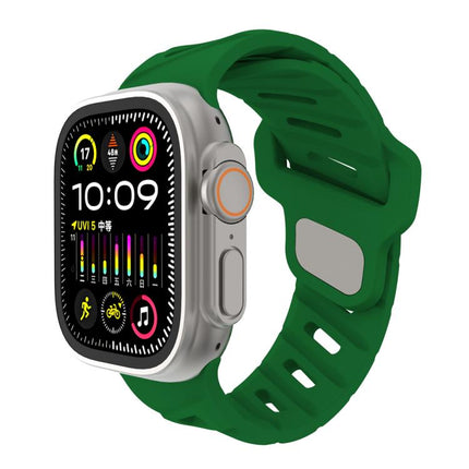 Slanted Hole Silicone Watch Band, For Apple Watch 46mm / 49mm / 45mm / 44mm, For Apple Watch 42mm / 41mm / 40mm / 38mm - DealBuddy