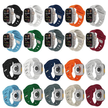 Slanted Hole Silicone Watch Band, For Apple Watch 46mm / 49mm / 45mm / 44mm, For Apple Watch 42mm / 41mm / 40mm / 38mm - DealBuddy