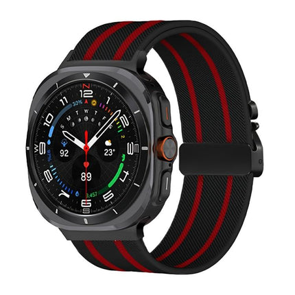 Parachute Buckle Stripe Nylon Elastic Braided Watch Band