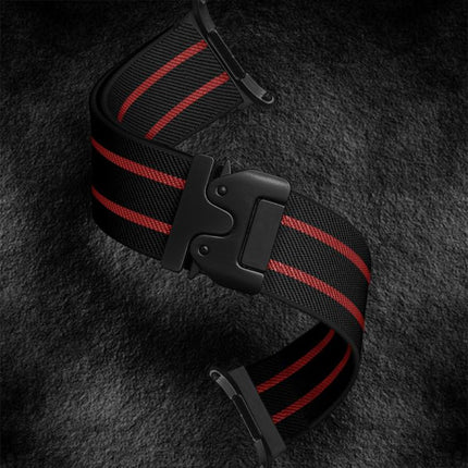 Parachute Buckle Stripe Nylon Elastic Braided Watch Band