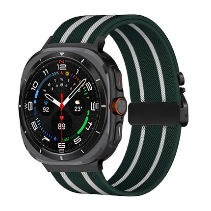 Parachute Buckle Stripe Nylon Elastic Braided Watch Band