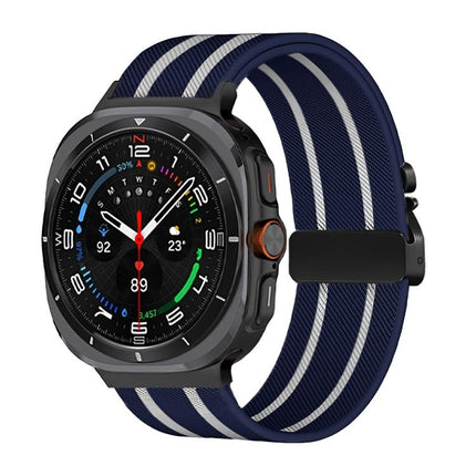 Parachute Buckle Stripe Nylon Elastic Braided Watch Band
