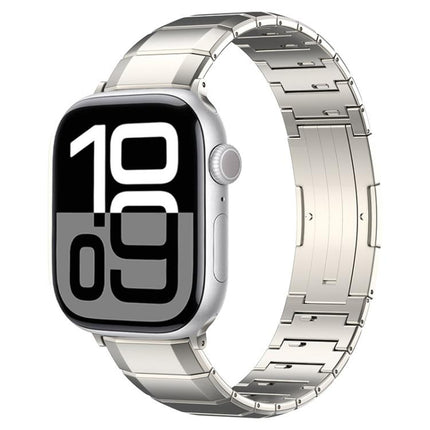One-Bead Pure Titanium Buckle Watch Band, For Apple Watch 46mm / 49mm / 45mm / 44mm, For Apple Watch 42mm / 41mm / 40mm / 38mm - DealBuddy