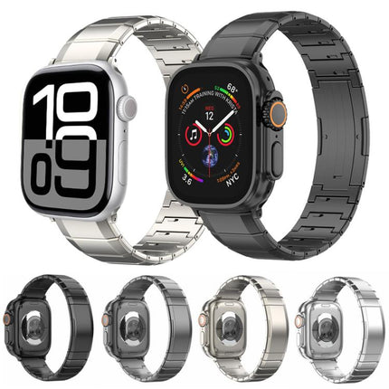One-Bead Pure Titanium Buckle Watch Band, For Apple Watch 46mm / 49mm / 45mm / 44mm, For Apple Watch 42mm / 41mm / 40mm / 38mm - DealBuddy