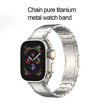 One-Bead Pure Titanium Buckle Watch Band, For Apple Watch 46mm / 49mm / 45mm / 44mm, For Apple Watch 42mm / 41mm / 40mm / 38mm - DealBuddy
