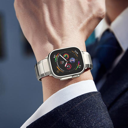 One-Bead Pure Titanium Buckle Watch Band, For Apple Watch 46mm / 49mm / 45mm / 44mm, For Apple Watch 42mm / 41mm / 40mm / 38mm - DealBuddy