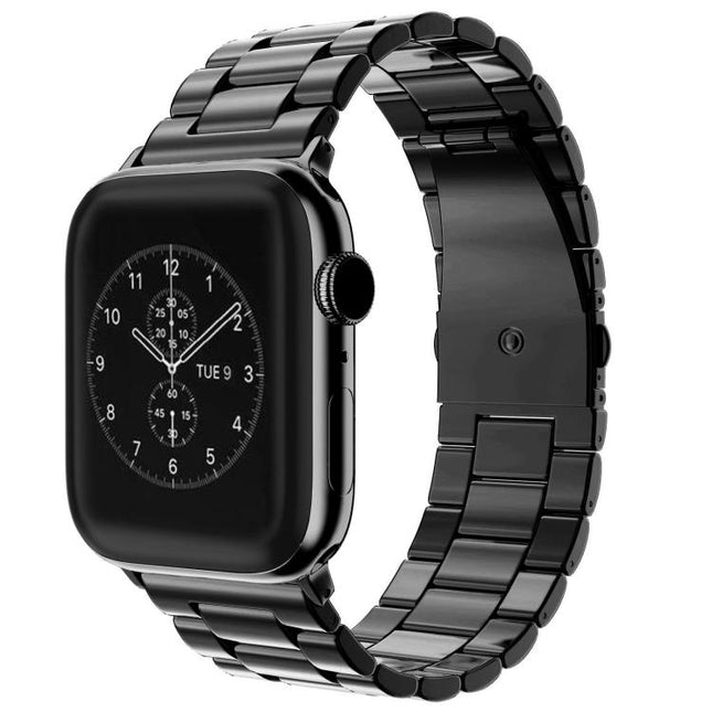 xDfind Three Beads Fold Buckle Stainless Steel Watch Band, For Apple Watch 46mm / 49mm / 45mm / 44mm, For Apple Watch 42mm / 41mm / 40mm / 38mm - DealBuddy