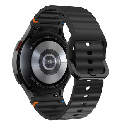 xDfind Wavy Grain Stitched Colorful Buckle Silicone Watch Band