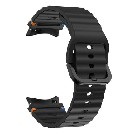 xDfind Wavy Grain Stitched Colorful Buckle Silicone Watch Band - DealBuddy