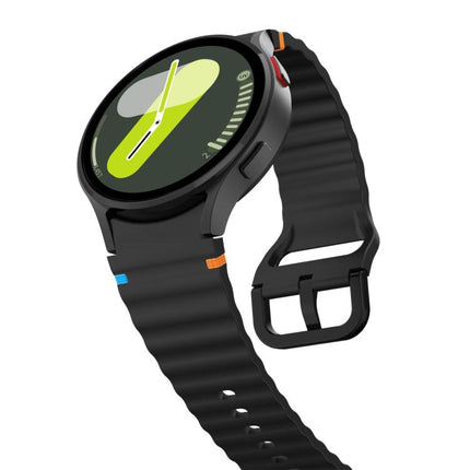 xDfind Wavy Grain Stitched Colorful Buckle Silicone Watch Band