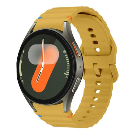 xDfind Wavy Grain Stitched Colorful Buckle Silicone Watch Band - DealBuddy