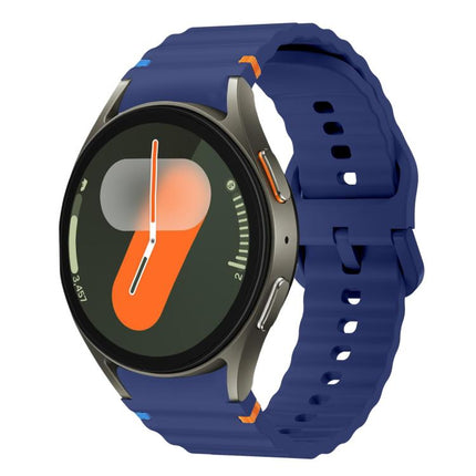 xDfind Wavy Grain Stitched Colorful Buckle Silicone Watch Band - DealBuddy