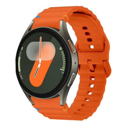 xDfind Wavy Grain Stitched Colorful Buckle Silicone Watch Band - DealBuddy