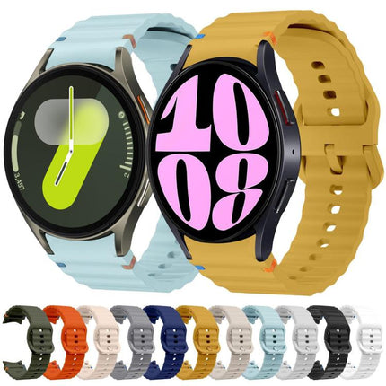 xDfind Wavy Grain Stitched Colorful Buckle Silicone Watch Band - DealBuddy