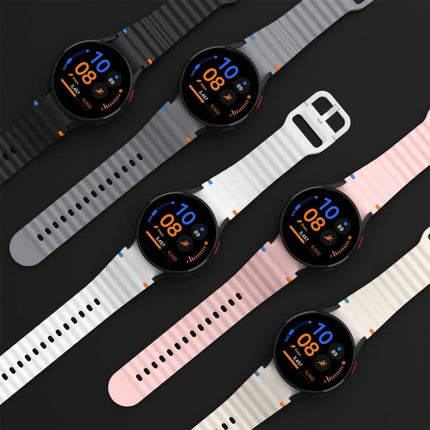 xDfind Wavy Grain Stitched Colorful Buckle Silicone Watch Band