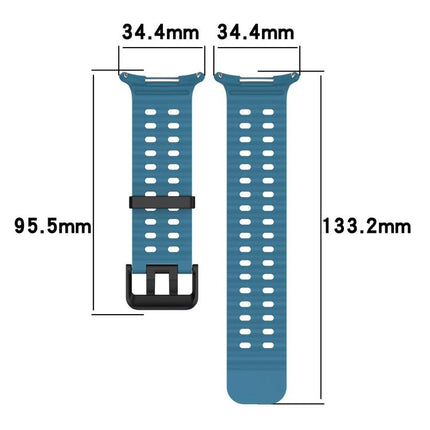xDfind Ocean Hole Dual Buckle Silicone Watch Band